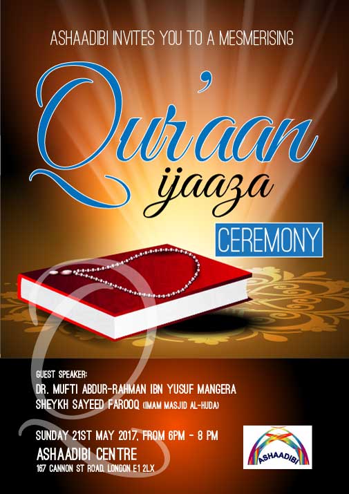 Qur'aan Ijaaza Ceremony